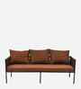 Seville Rope 3+1+1 Sofa Set In Cream Beige And Brown Finish