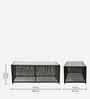 Seville Rope 3+1+1 Sofa Set In Cream Beige And Brown Finish