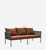 Seville Rope 3+1+1 Sofa Set In Cream Beige And Brown Finish