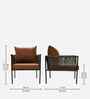 Seville Rope 3+1+1 Sofa Set In Cream Beige And Brown Finish
