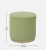 Seville Velvet Pouffe In Lime Green Colour