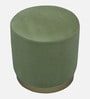 Seville Velvet Pouffe In Green Colour