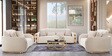 Sharjah Fabric 3 Seater Sofa In Beige Colour