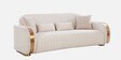 Sharjah Fabric 3 Seater Sofa In Beige Colour