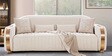 Sharjah Fabric 3 Seater Sofa In Beige Colour