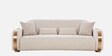 Sharjah Fabric 3 Seater Sofa In Beige Colour