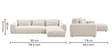Shen LHS Seational Sofa With Promise Ecru Fabric  In White Colour