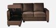 Shirley Rhs Sectional Sofa with Storage In Choco Brown Finish