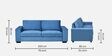 Shirley 3 Seater Sofa In Blue Finish