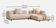 Shizuka LHS Sectional Sofa In OffWhite Colour