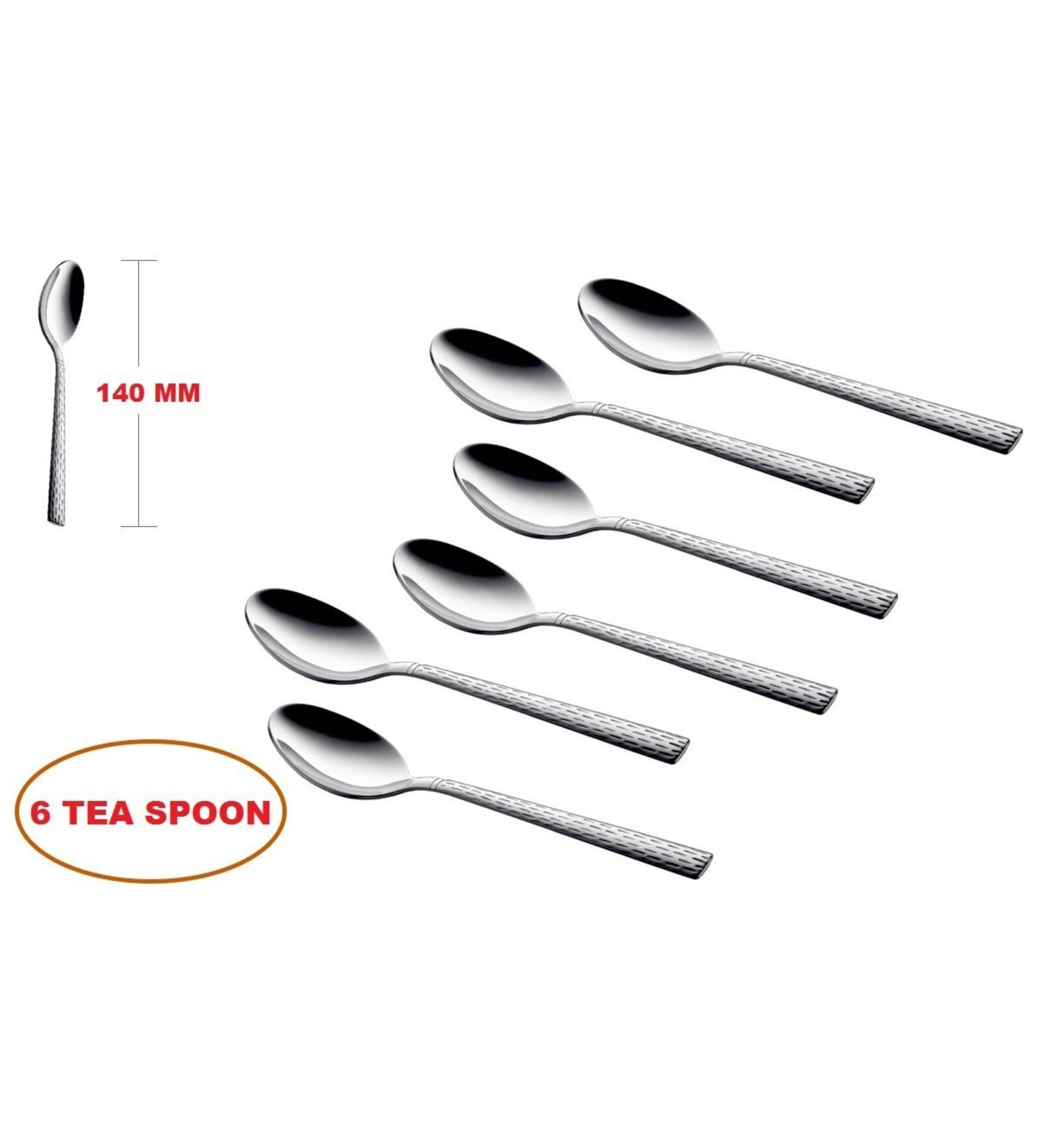 Buy Shapes Feast Stainless Steel Spoon Set of 6 Online Spoons