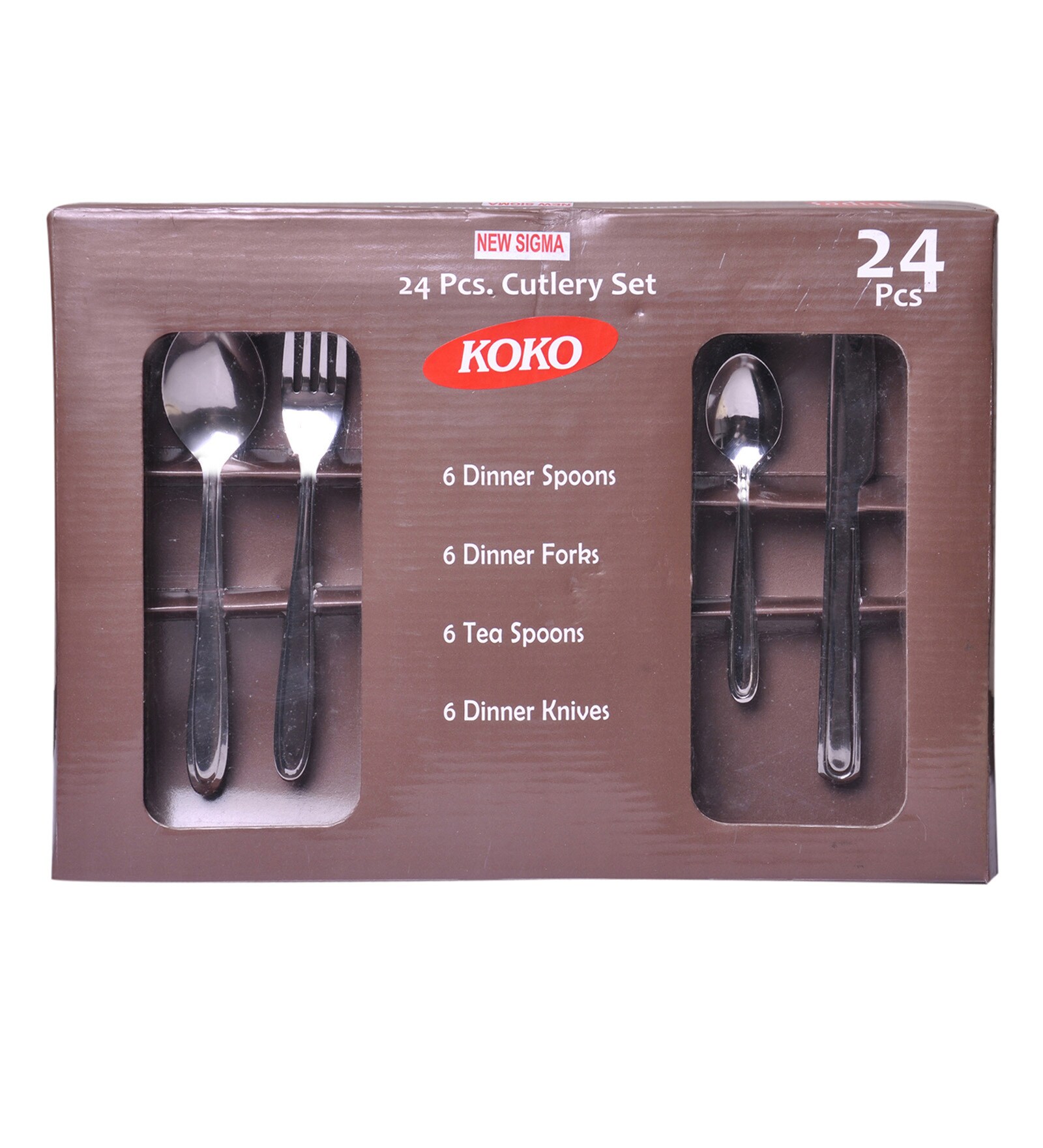 Stainless Steel Koko New Sigma Cutlery Set of 24