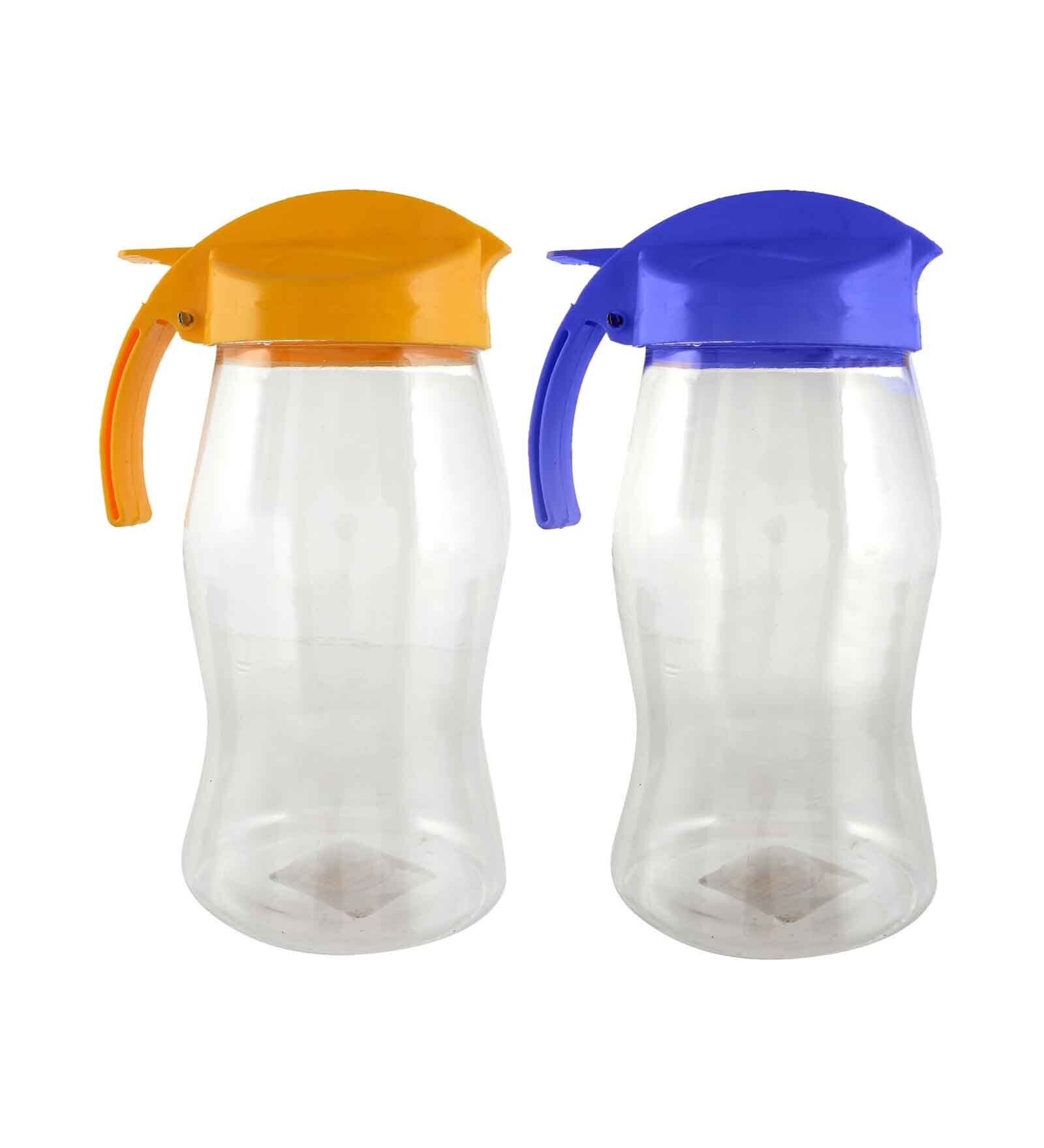 Buy Sharp Finish 1100 ML Yellow & Purple Plastic ( Set of 2) Oil Dispensers at 50 OFF by Kuber