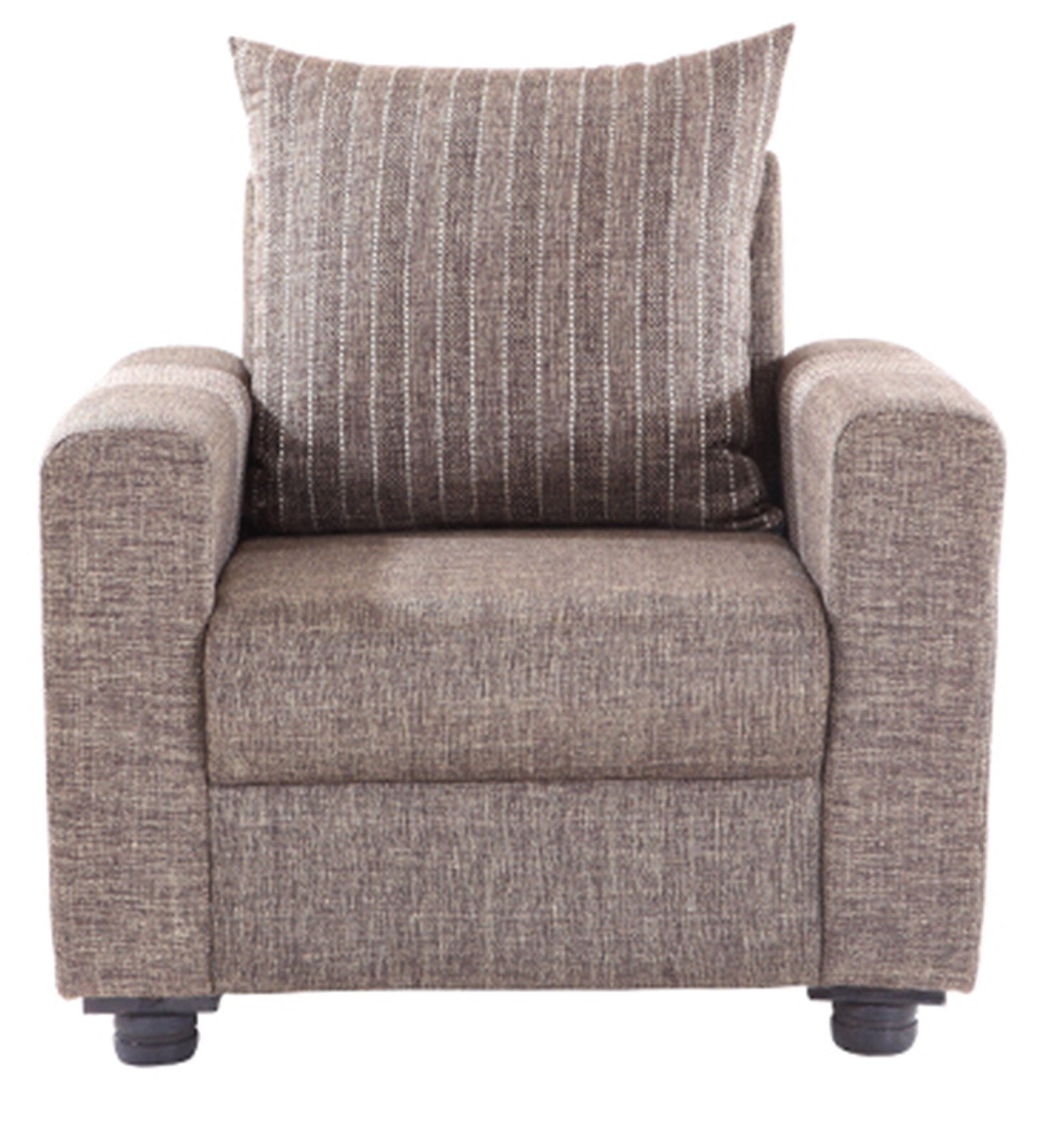 Buy Shenzen One Seater Sofa in Grey Colour by Looking Good Furniture