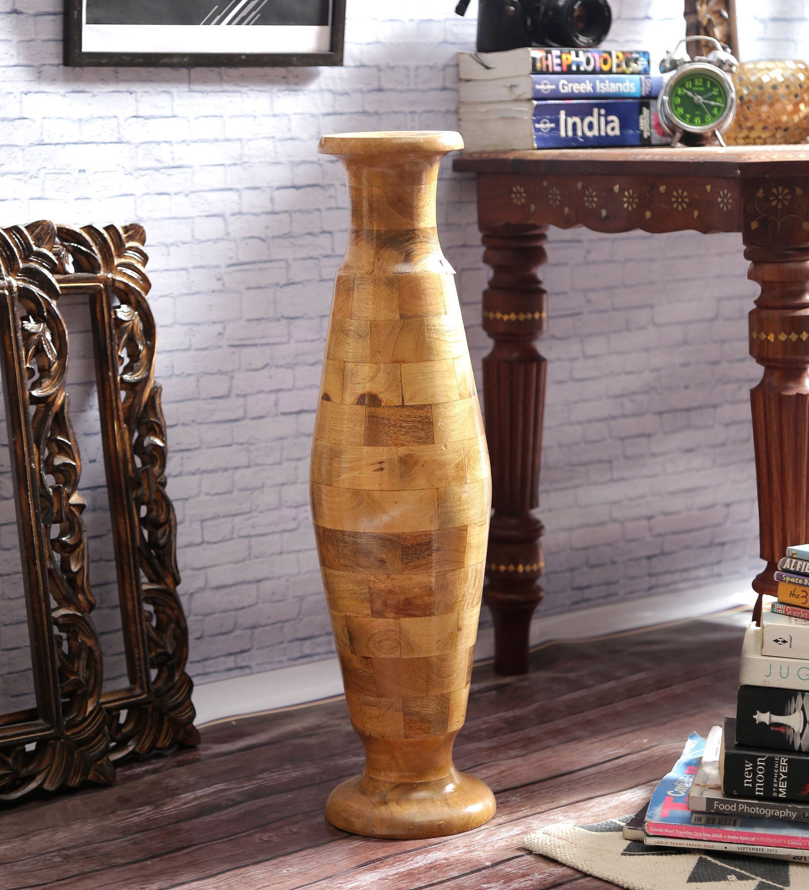 Brown Tyrrel Wooden Vase