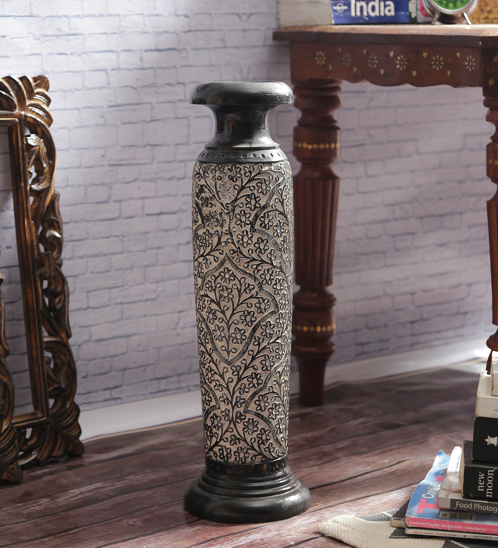 Brown Salvyn Mango Wood Vase