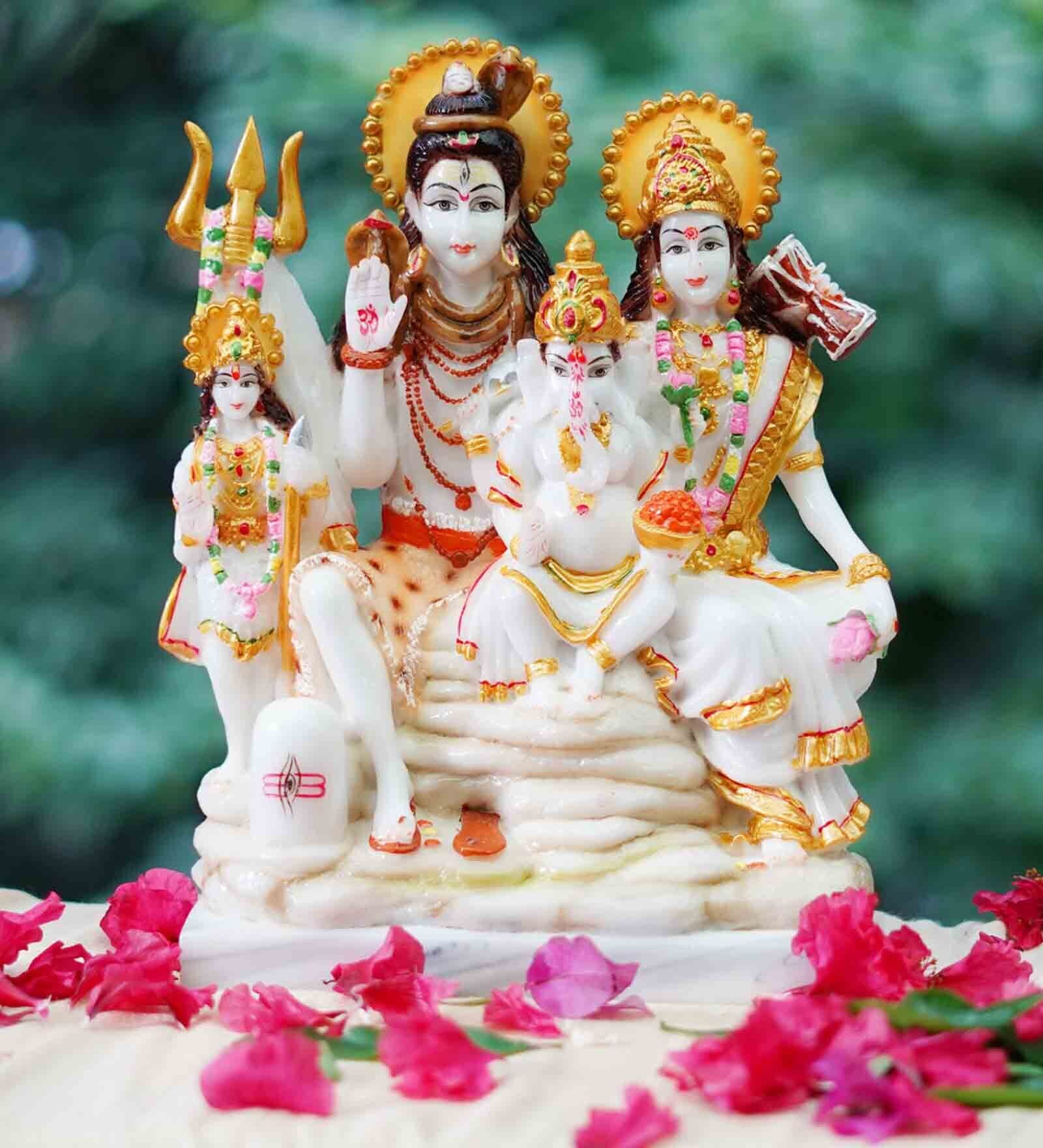 Shiv Parivar Handpainted Idol