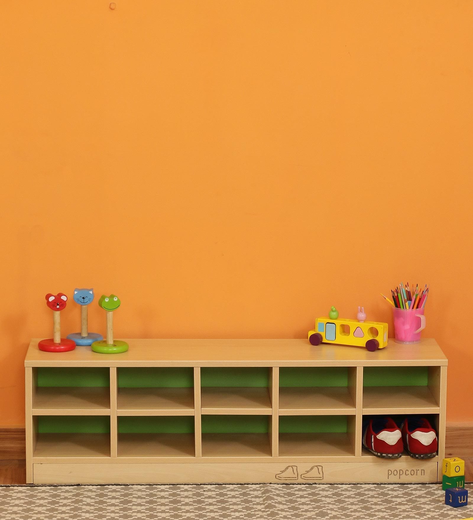 Shoe Rack in Mangfall with Green Colour