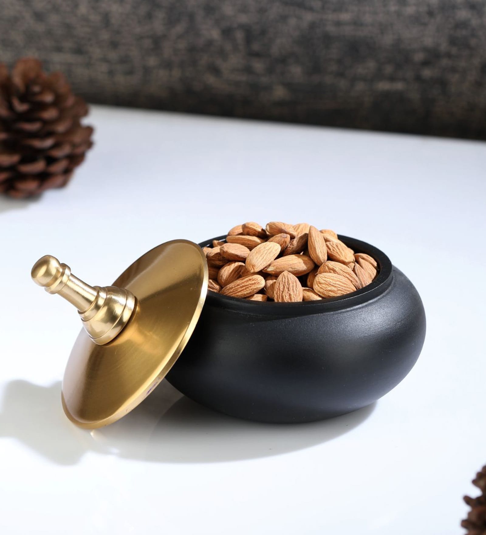 Shogi- Medium Gold & Black Aluminium Storage Container