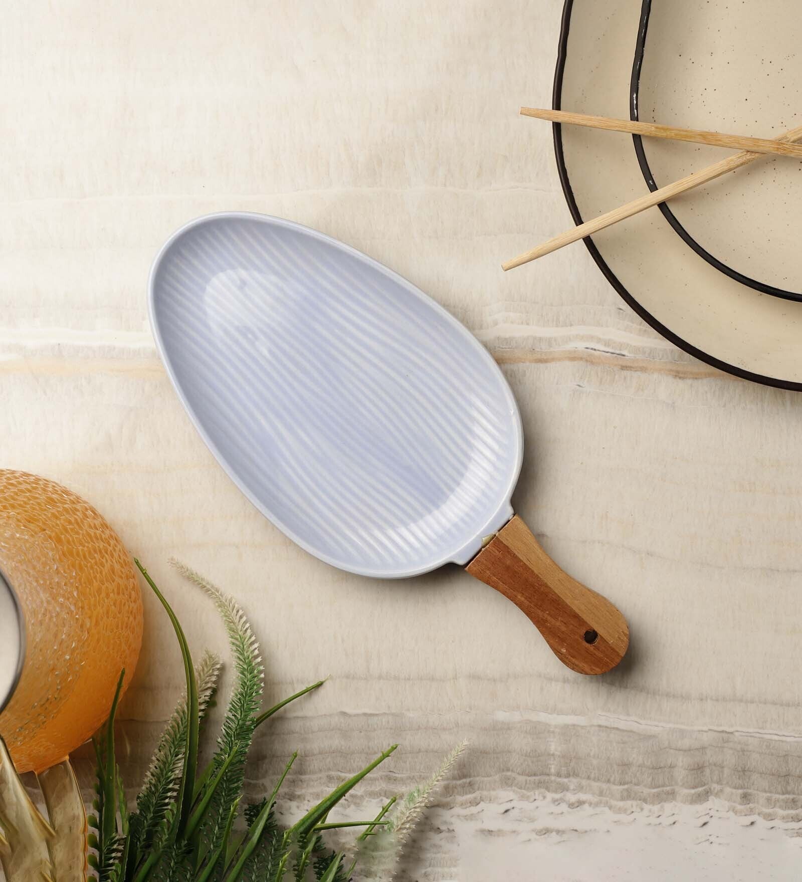 Buy Shovel Blue 15 Inch Ceramic Appetizer Platter at 40% OFF by The ...
