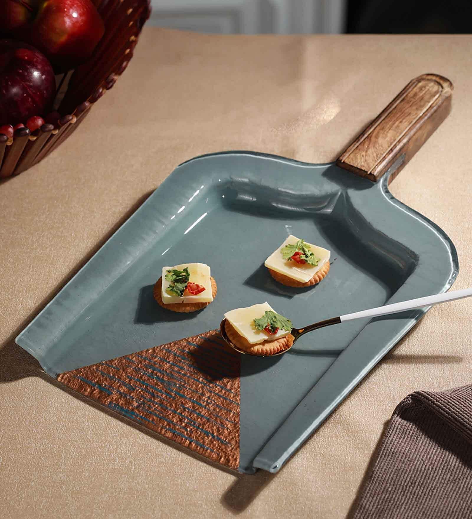 Grey Copper Shovelserve Platter Rustic Charm For Every Feast