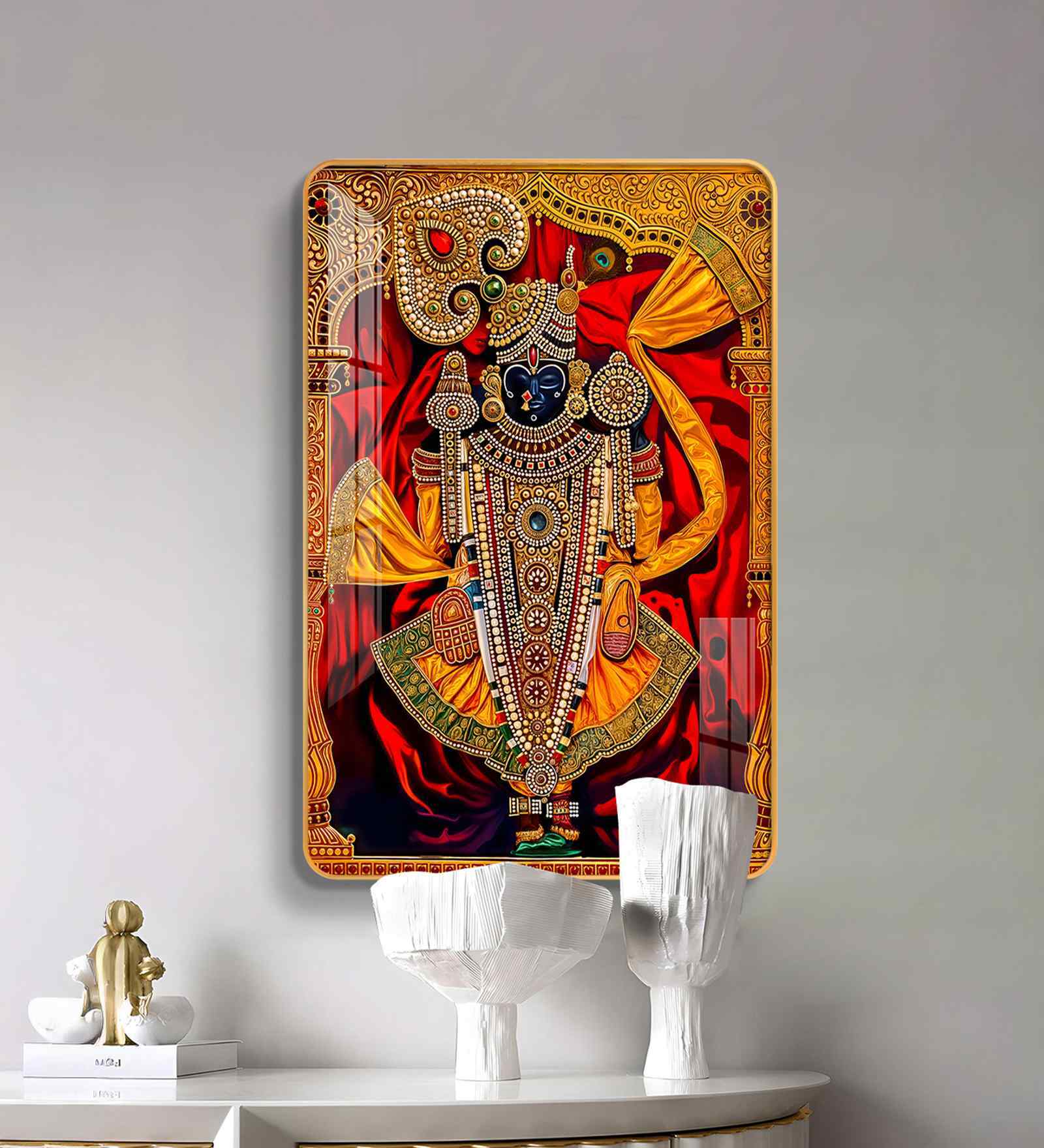 Shree Dwarkadhish MDF Wood Acrylic Wall Art