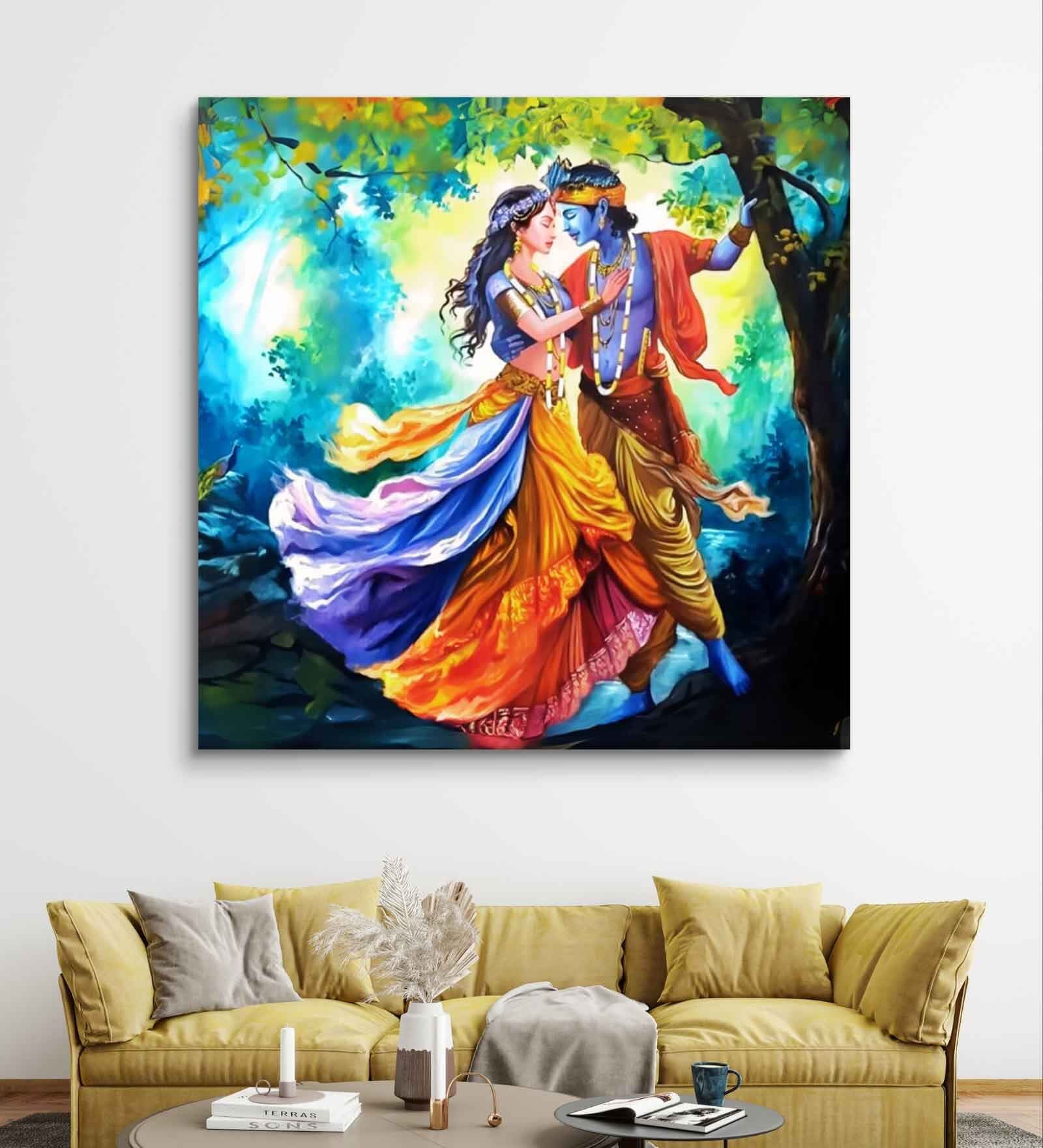 Shree Radha Krishna Canvas Painting