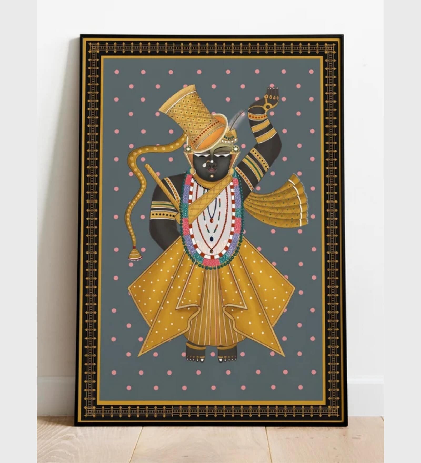 Shreenathji Pichwai Paintng Canvas Framed Wall Painting