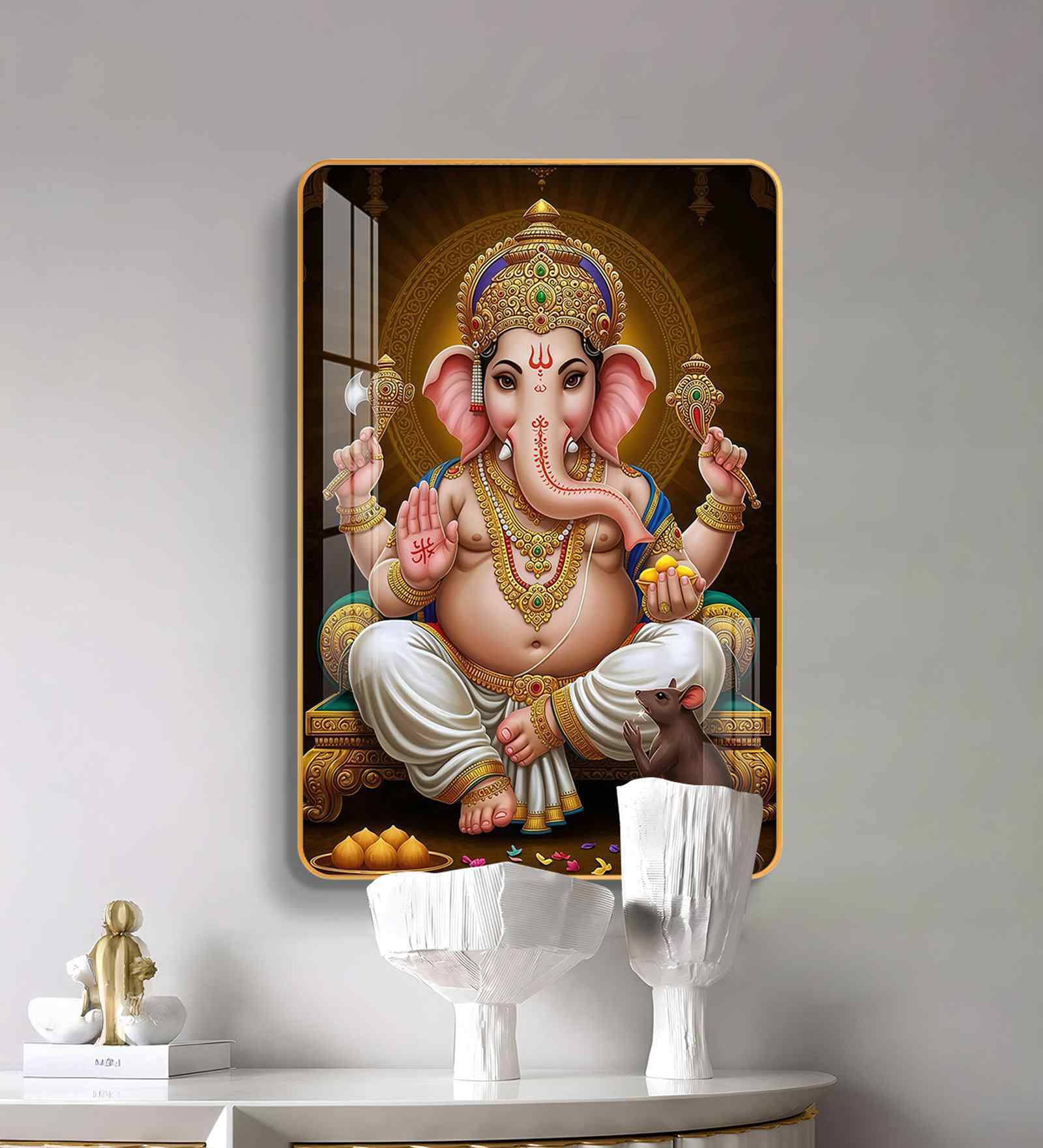 Shri Ganesh Ji MDF Wood Acrylic Wall Art
