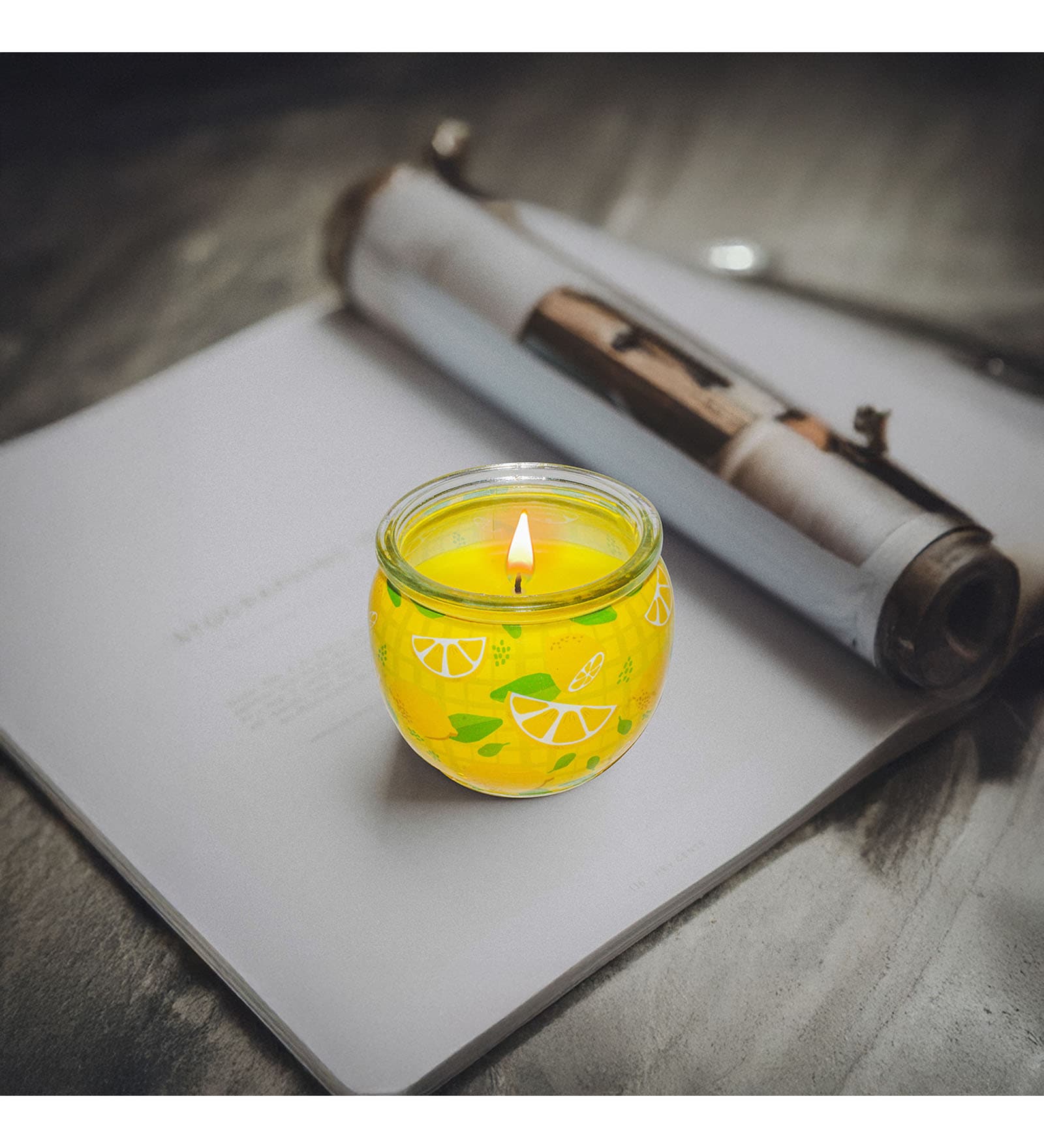 Shrink Sleeve Glass Candle (Lemon Grass)