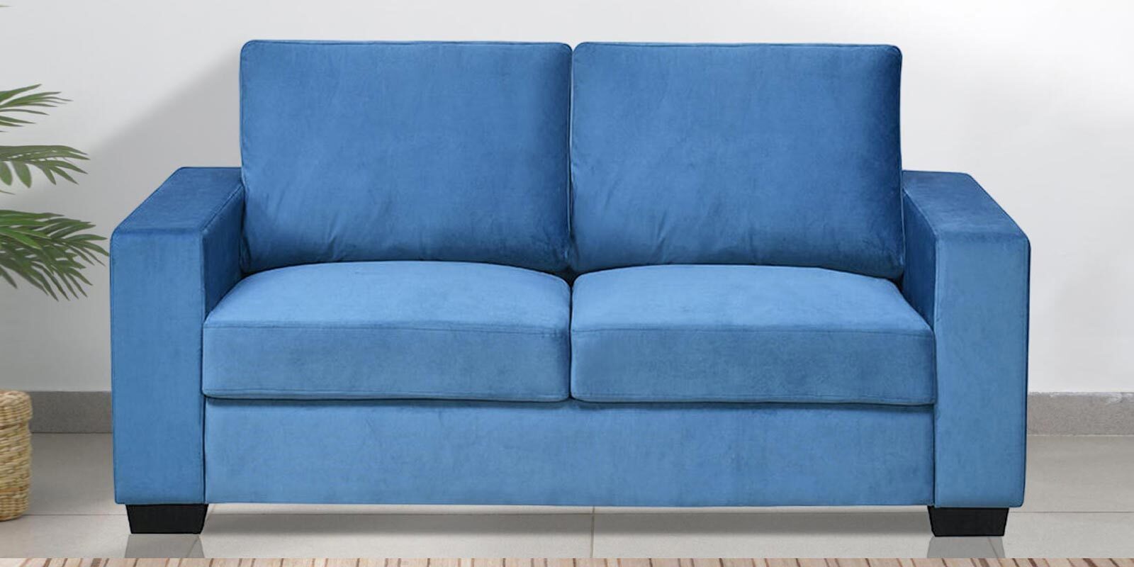 Shirley 2 Seater Sofa In Blue Finish