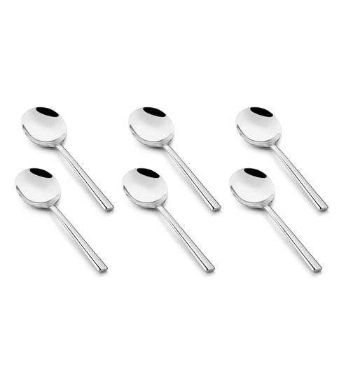 Stainless Steel Spoon Set Of 6 By Shapes