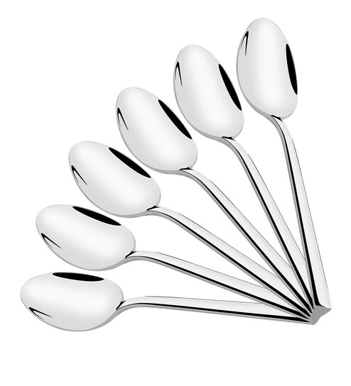 Stainless Steel Spoon Set Of 6 By Shapes