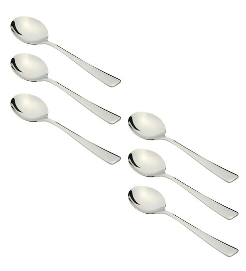 Stainless Steel Soda Spoon Set Of 6 By Shapes