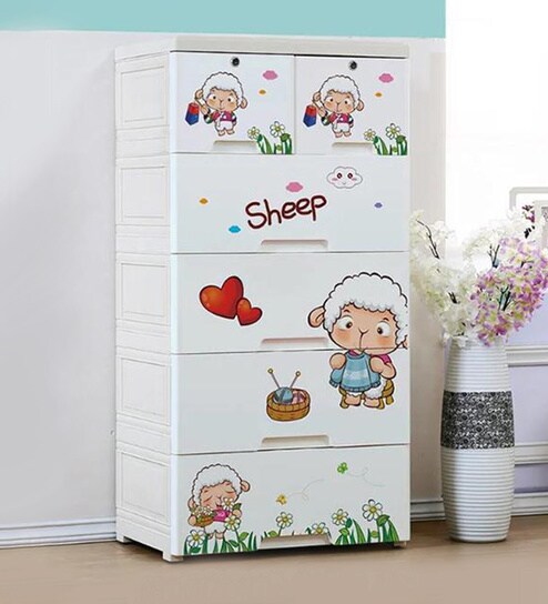 Buy Sheep Five Layer Chest Of Drawer Cabinet In White By The