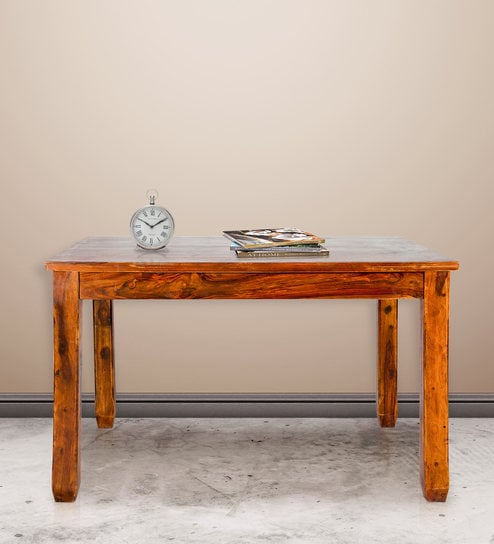 Buy Sheesham Wood Table In Golden Oak Finish By Karigar Online