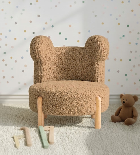 Sherpa Kids Lounge Chair In Sand Colour