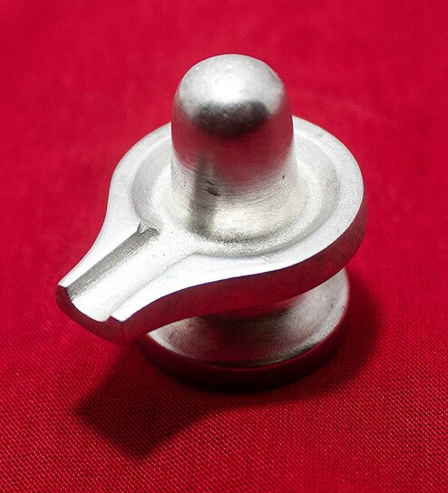 Shivling Stone Religious Idol (Silver)