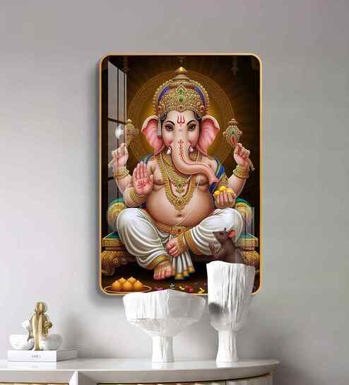 Shri Ganesh Ji MDF Wood Acrylic Wall Art