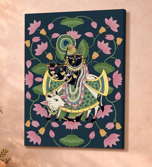 Shrinathji Pichwai Stretched Canvas Painting