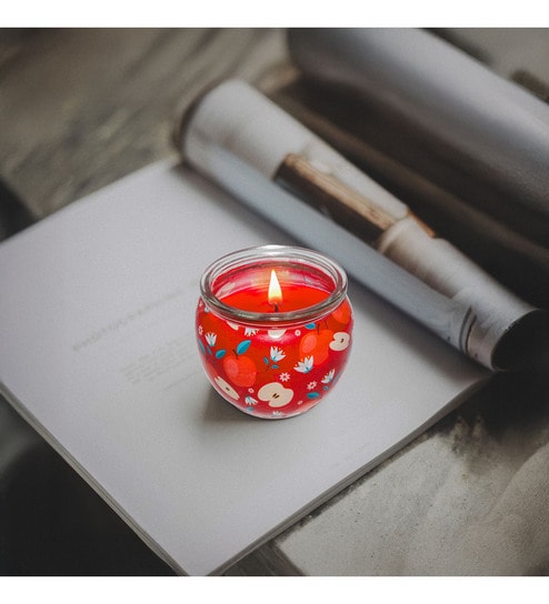 Shrink Sleeve Glass Candle (Apple & Cinnamon) - 85 gms