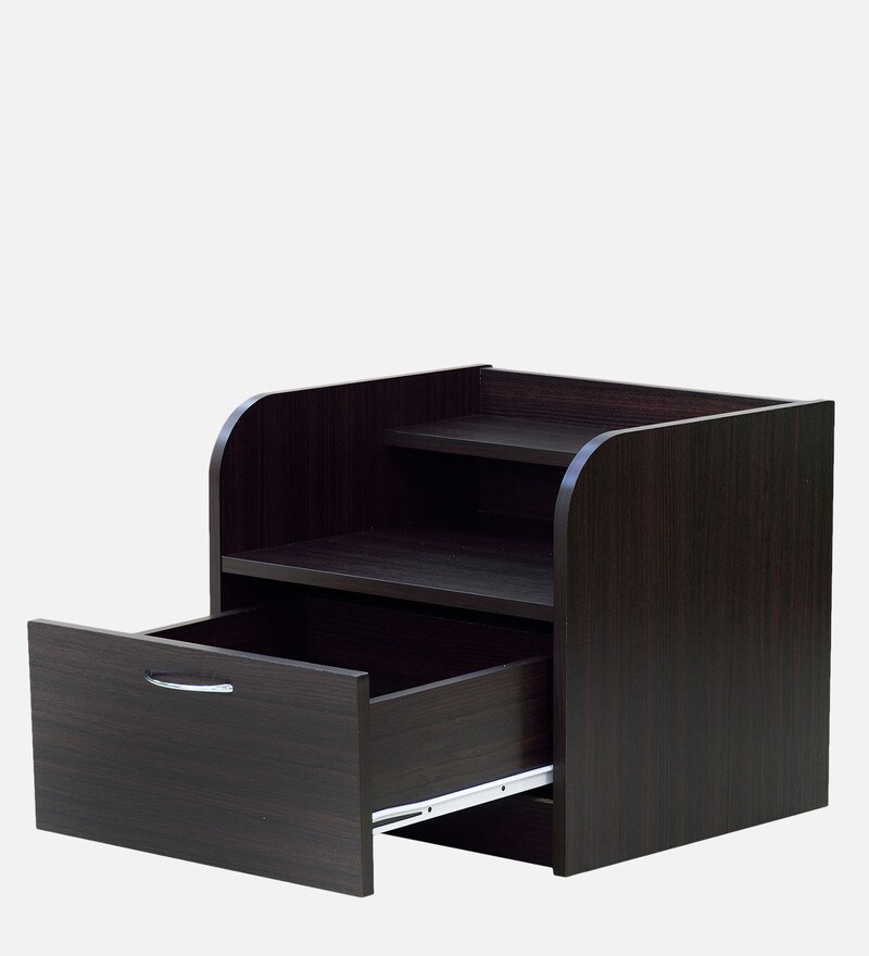 Buy Shinju Bedside Table in Wenge Finish with Drawer Online Modern