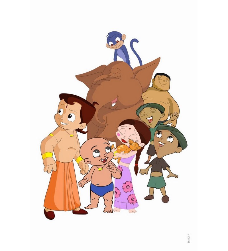 buy shopisky wall sticker chhota bheem gang online other wall stickers decals home decor pepperfry product shopisky wall sticker chhota bheem gang