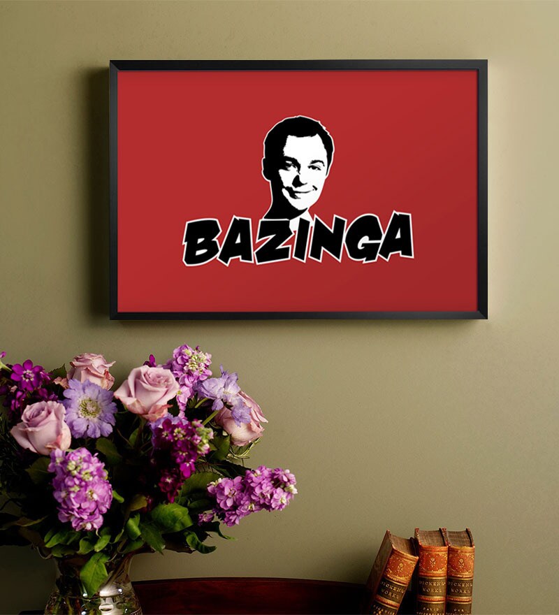 sheldon cooper bazinga poster