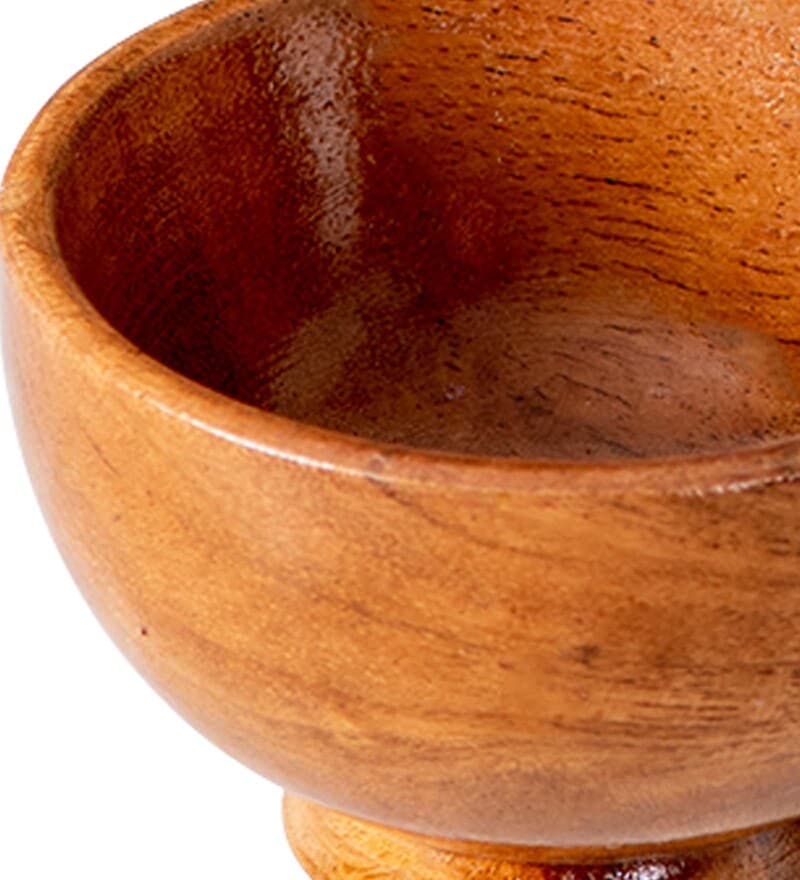 Buy Shweth 250ml Acacia Wood Dinner Bowl by Nestroots Online Dinner