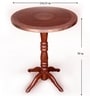Olida Sheesham Wood Brass Fitted Round Table
