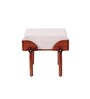 Shade Fabric Ottoman In White Colour