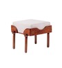 Shade Fabric Ottoman In White Colour
