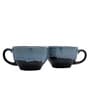 Shades of Blue 650ml Blue & Black Ceramic (Set of 2) Coffee Mug