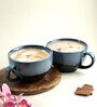 Shades of Blue 650ml Blue & Black Ceramic (Set of 2) Coffee Mug